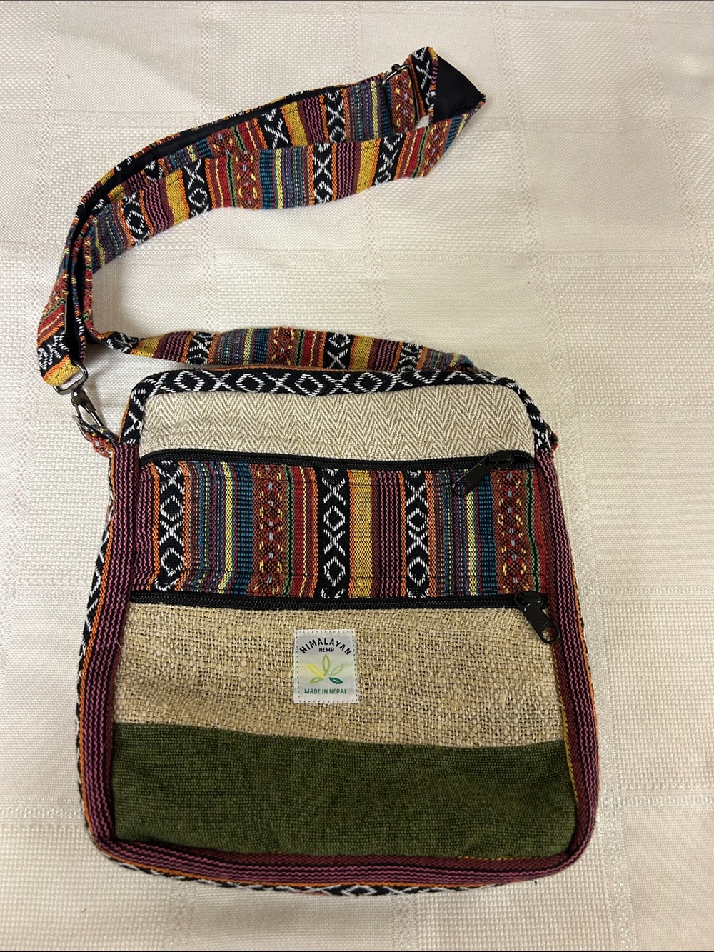 Himalayan hemp patchwork Crossbody bag